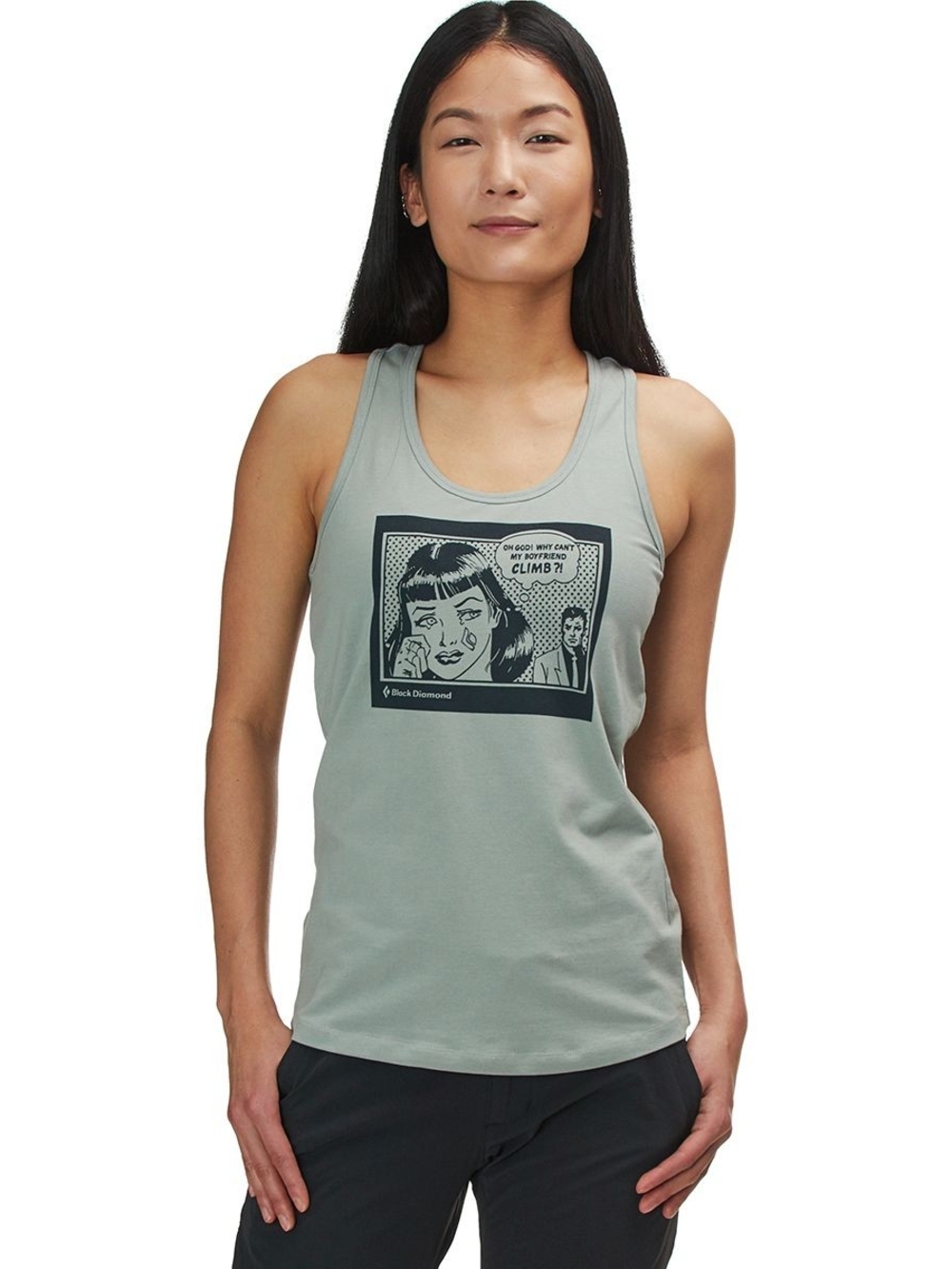 Black Diamond Light Gray Graphic Climbing Tank